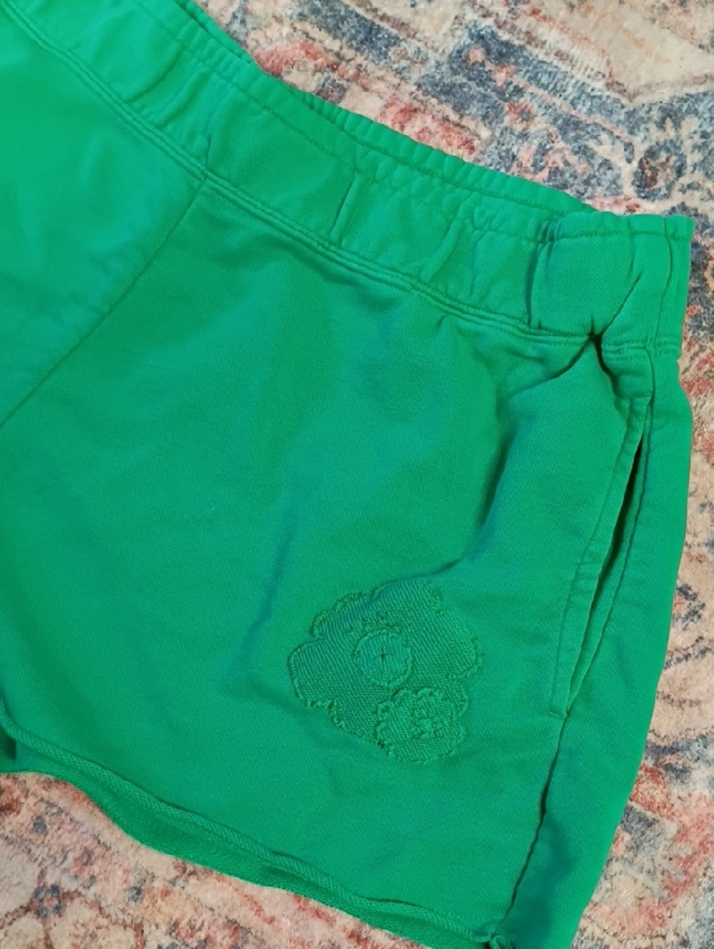 Nike Green Women's Athletic Shorts with Embroidered Detail